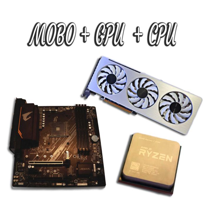 KIT: B550M Elite Ax + RTX 3060 12GB VISION OC + Ryzen 7 1700