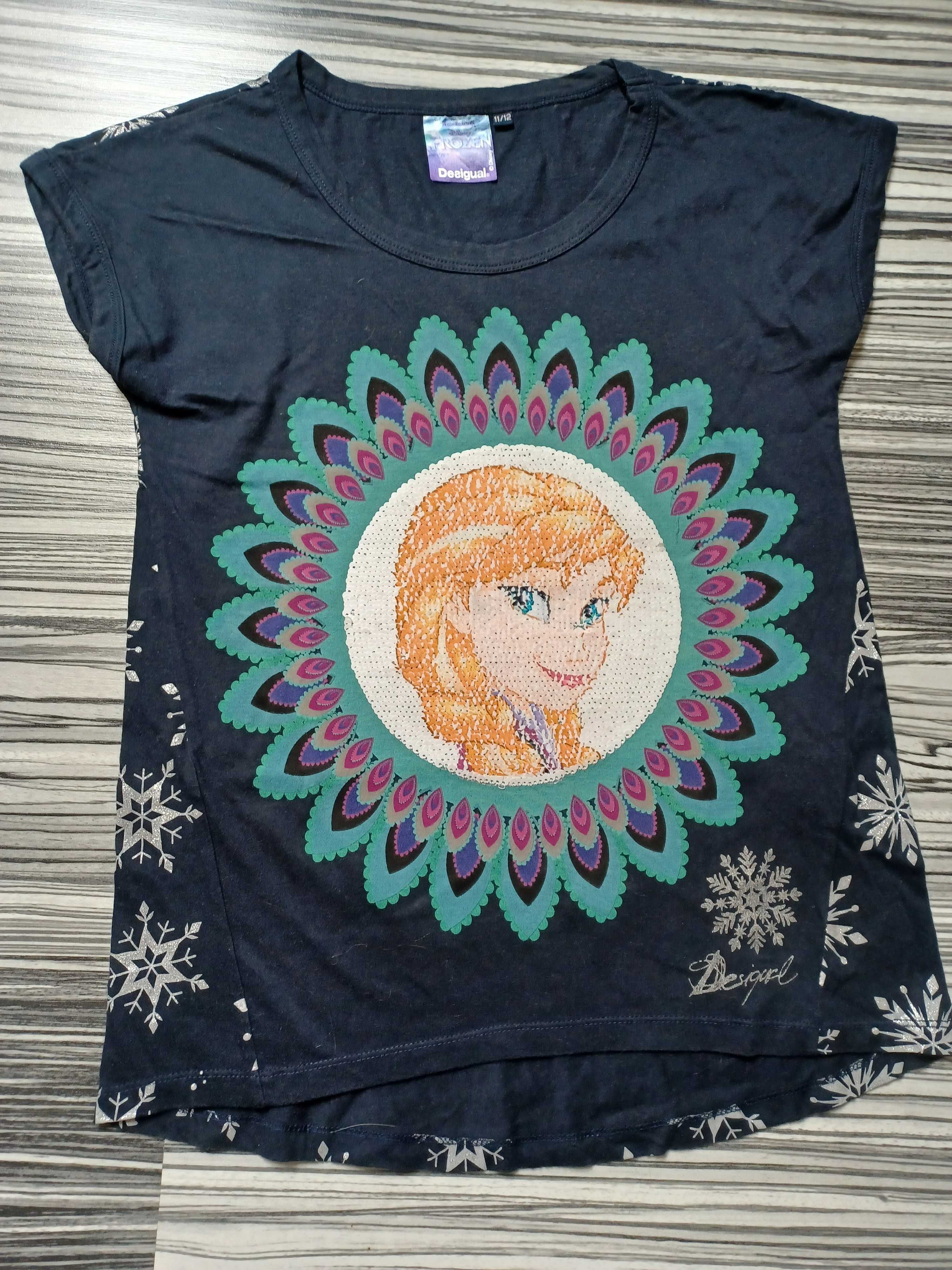 Tricou Frozen cu paiete reversibile, Desigual, 11-12 ani