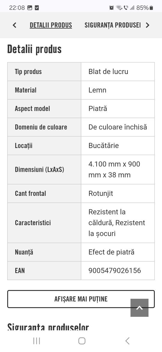 Blat bucatarie,nou