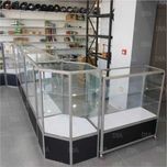 Прилавок витрина стеклянная из профиля, оборудование для магазина aevp