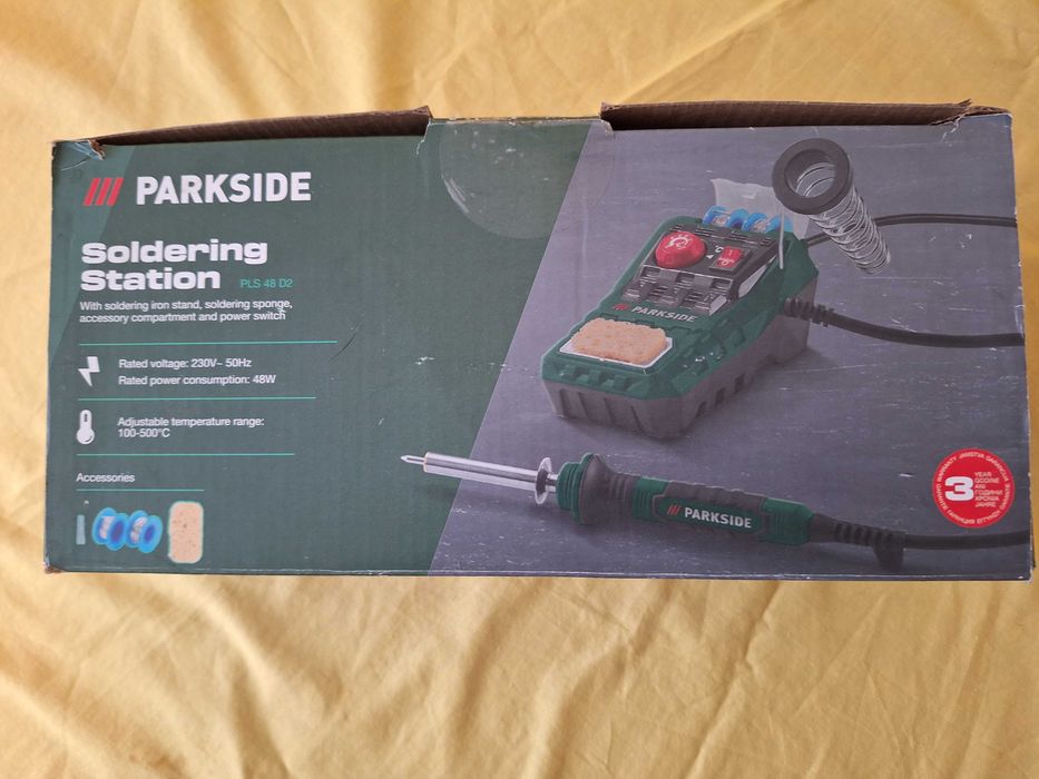 Stație de lipit Parkside cu 5 trepte de temperatură, accesorii incluse