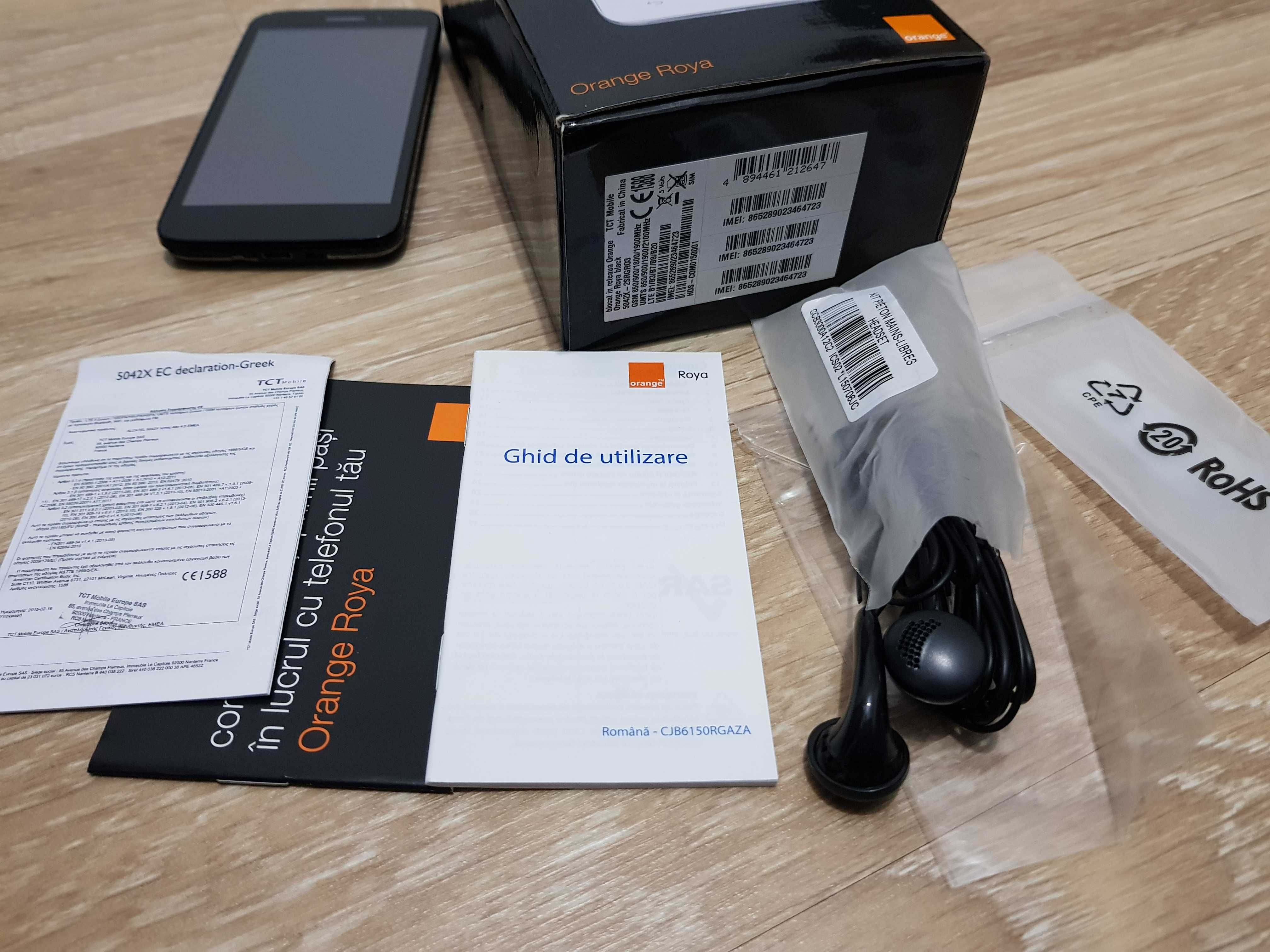 Telefon Mobil Orange Alcatel Roya Black GSM tableta