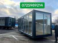 Container modular tip birou premium cu sticla rama rame aluminiu