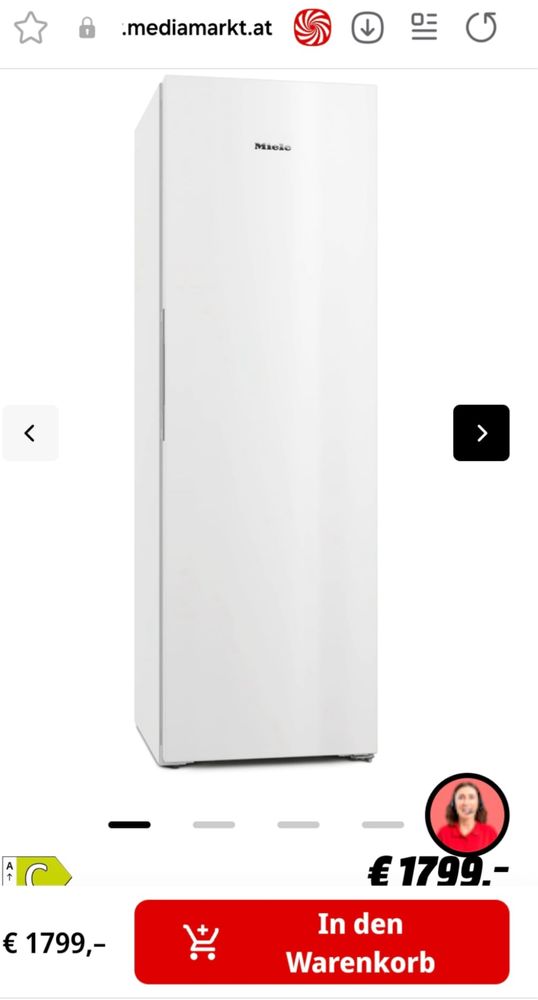 Фризер Miele FN 4874 C ws A+++ НОВ /Мостра/ Germany ГАРАНЦИЯ