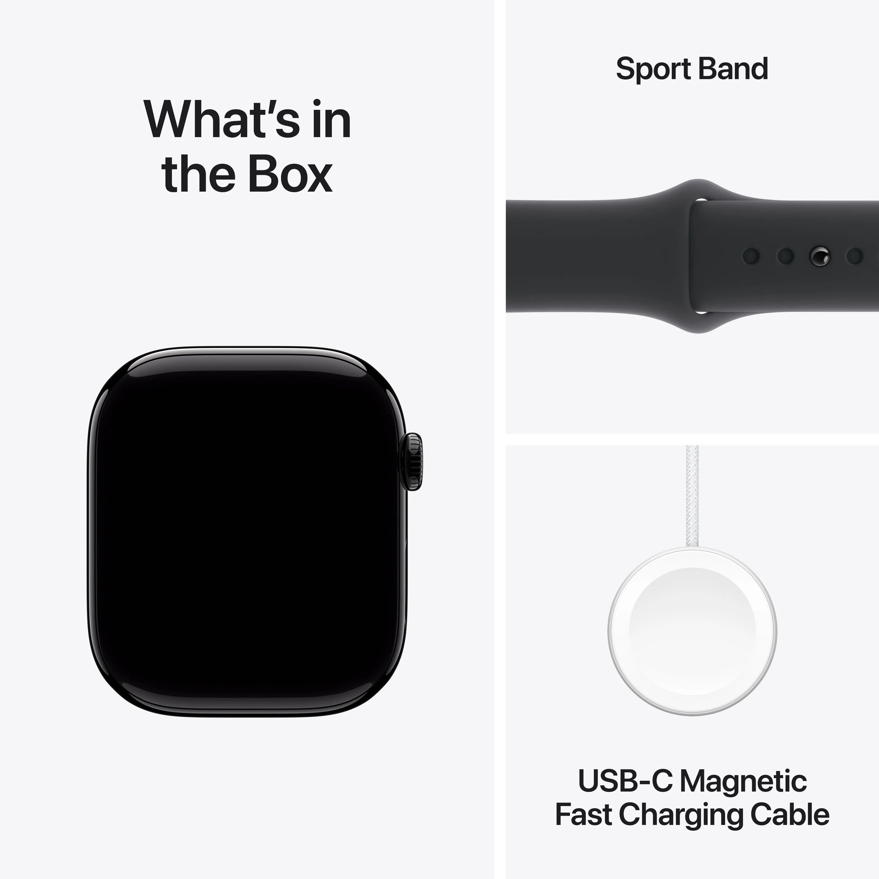 НОВ! Apple Watch Series 10 46mm Jet Black S/M Celluar Гаранция 2 год