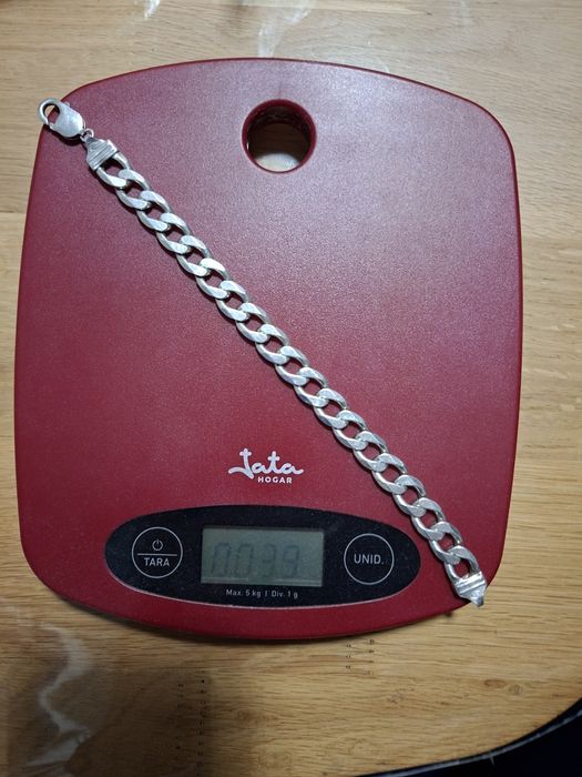 Bratara argint 925 bărbați, 39 grame 22cm