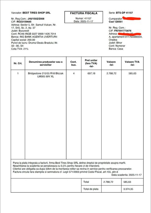 Anvelope iarna noi Bridgestone 215/55 R18 Blizzak LM005 99V XL