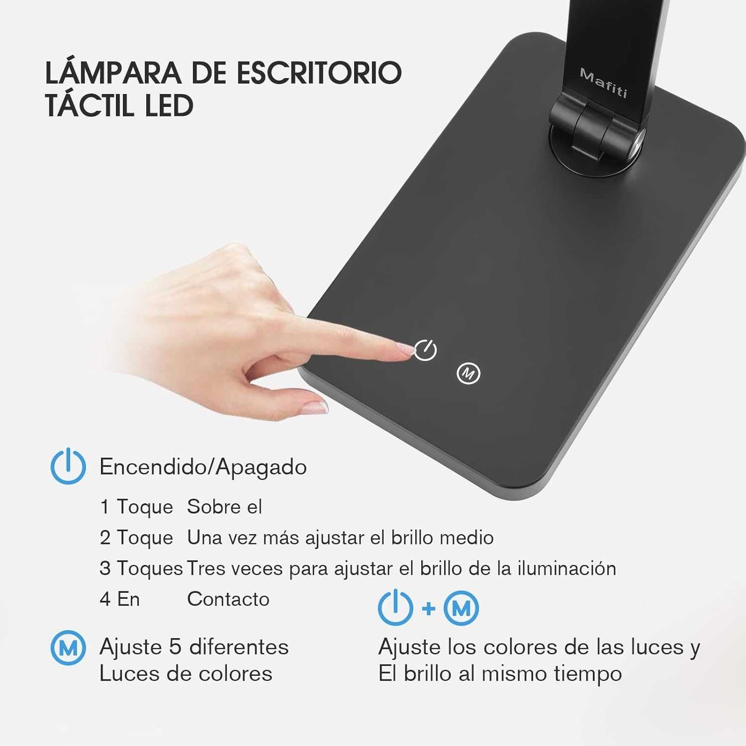 НОВА! LED настолна лампа, USB зареждане, сгъваема, сензорна