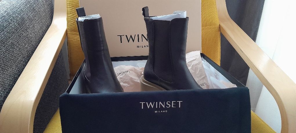 Twinset/Дамски боти,естествена кожа