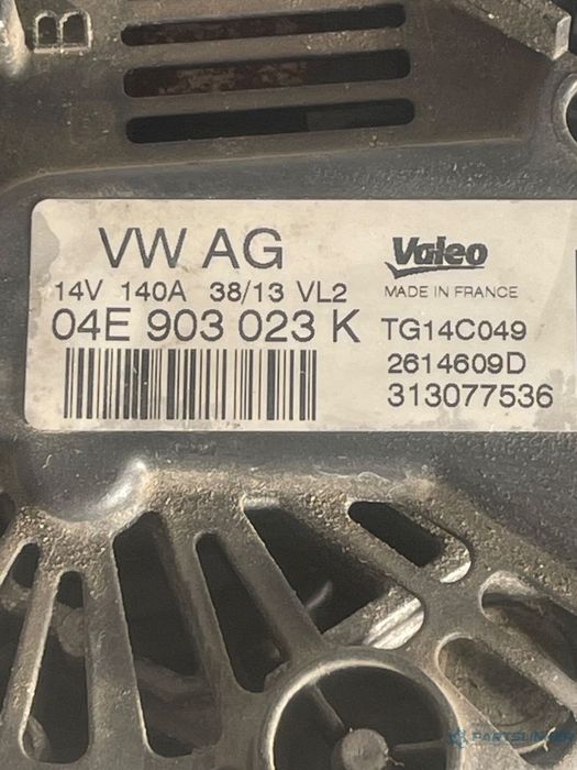Alternator AUDI A3 Sportback 8VA, 8VF 2012 - >, VOLKSWAGEN GOLF VII 5G1, BE1 2012 - >1.2TSI CJZ 04E903023K
