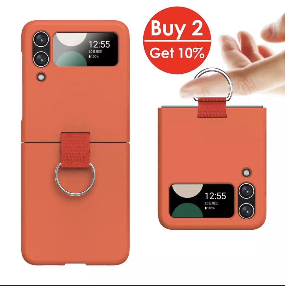Husa Colorata PC Hard Cu Inel Samsung Z FLIP 3 / Z FLIP 4 5 6