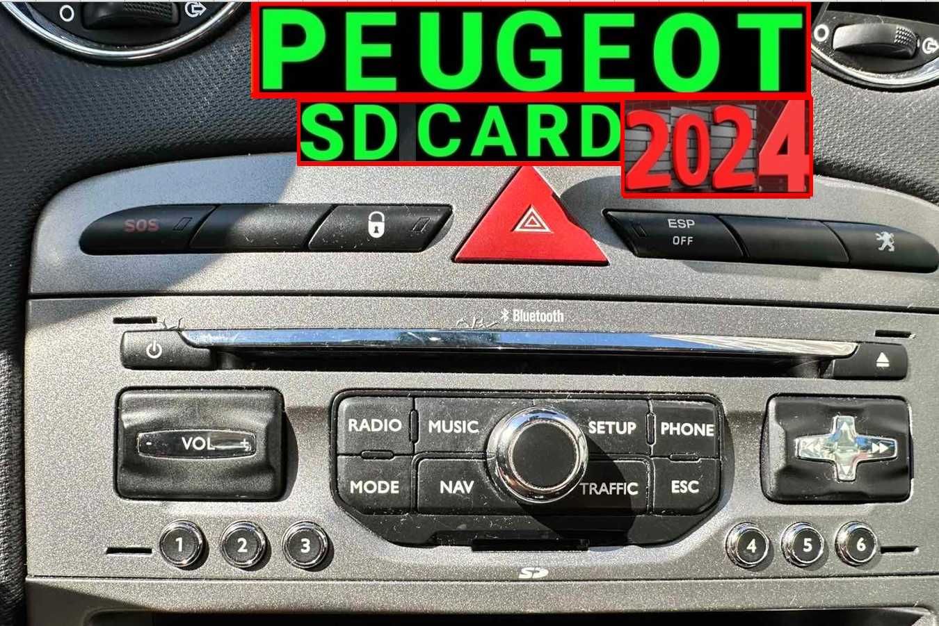 2024 карта за навигация Пежо SD card Peugeot 3008,5008,207 WIPNav RNEG