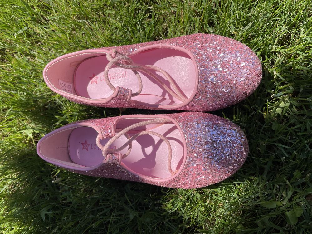 Pantofi roz cu sclipici