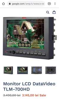 Monitor Data Video TLM-700 HD