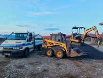 Executam lucrari cu Miniexcavator, Miniincarcator, Cilindru compactor