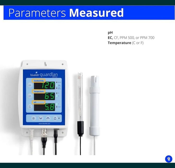 Monitor ph, temperatură, conductivitate, Bluelab.