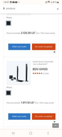 Sony Bdv 4100 ,5.1 home cinema cu bluray