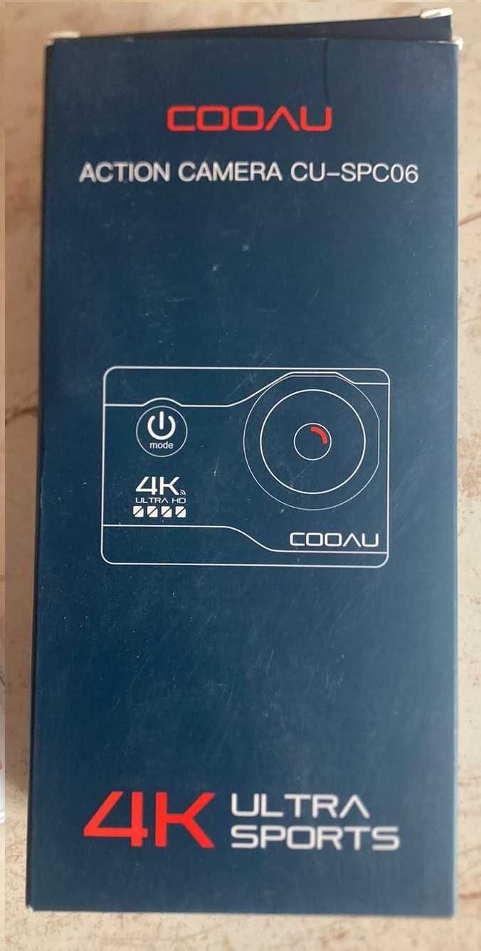 Camera actiune COOAU 4K 20MP WiFi Action Camera External Microphone
