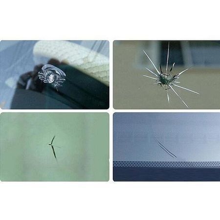 Set de reparare geam,aplicator de lipici,folie