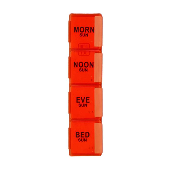 Organizator de pastile 7 zile 4 compartimente pe zi etui negru elegant