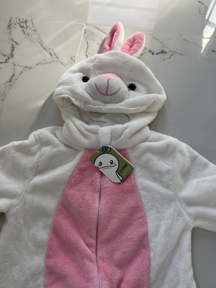 Costum iepure  pentru copii , plusat