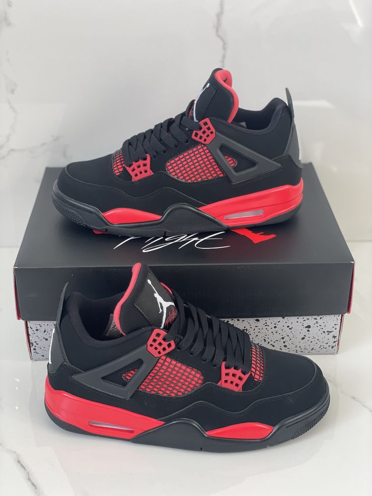 Air Jordan 4 Retro Red Thunder Black