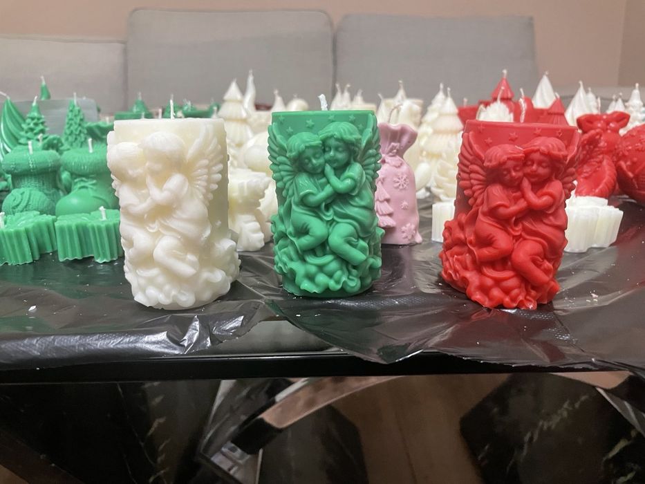 Коледни, соеви свещи