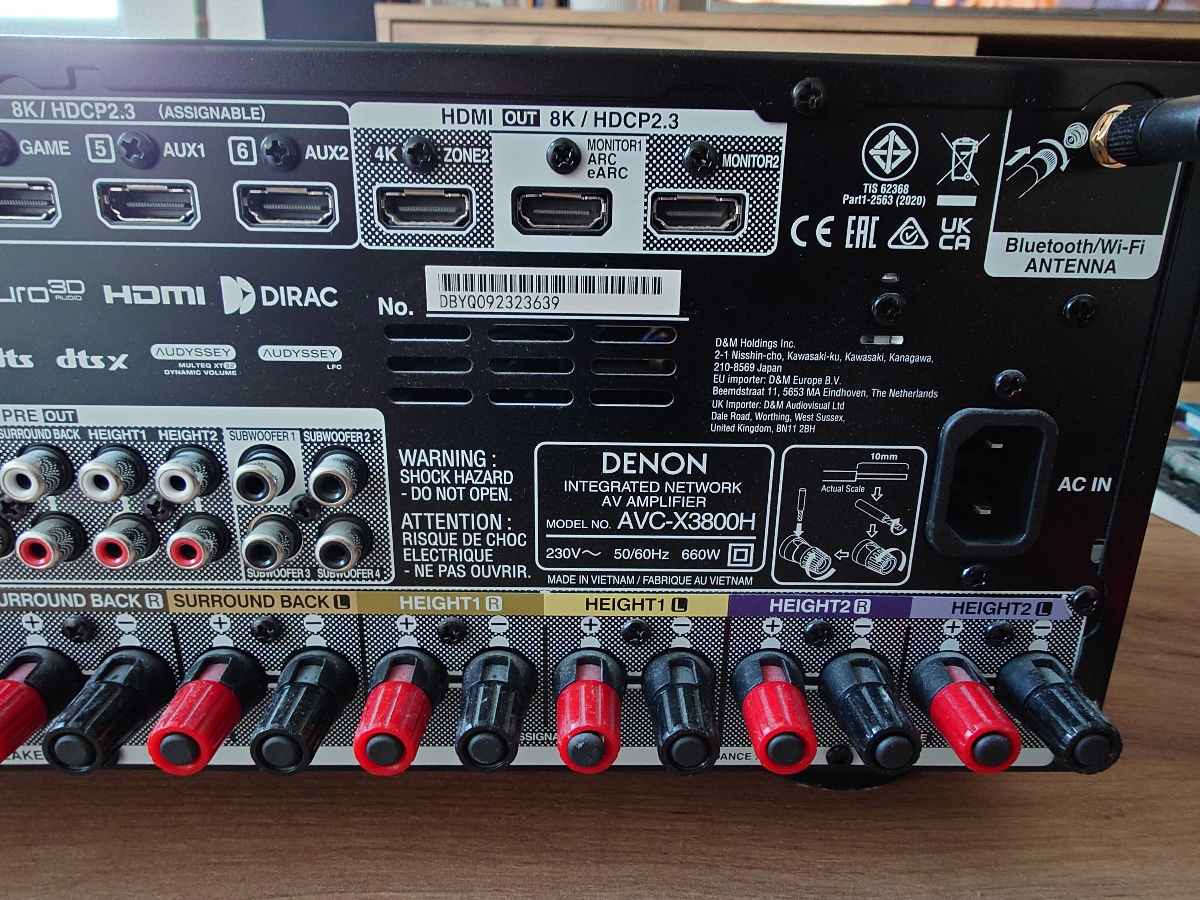 Продавам аудио-видео ресийвър DENON AVC-X3800H с гаранция