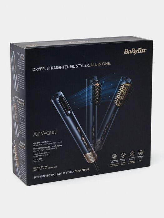 Фен-щётка BaByliss Air Wand AS6550E, для всех типов волос, ионизация