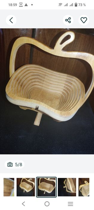 Деревянная фруктовница и набор для ванной комнаты и кухни СССР