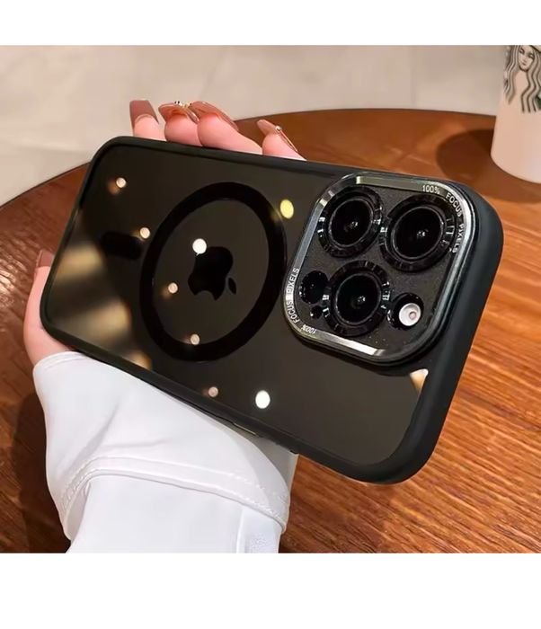 Iphone 14/15/16/17 PLUS PRO MAX Husa Magsafe Spate Fumuriu Protect Ca