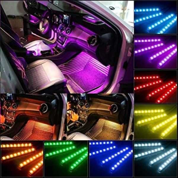 LED осветление за автомобил RGB 12V - интериорно 9 диода