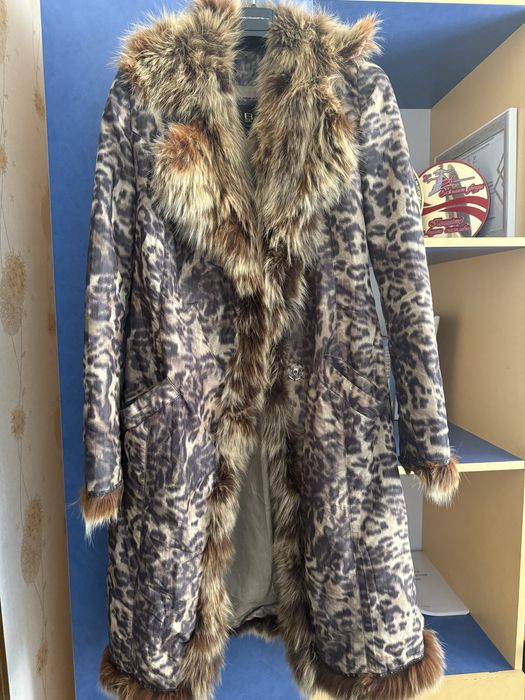 Манто с натруальным мехом