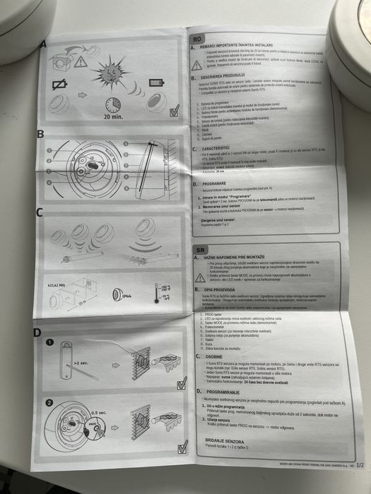 Somfy Sunis sensor RTS