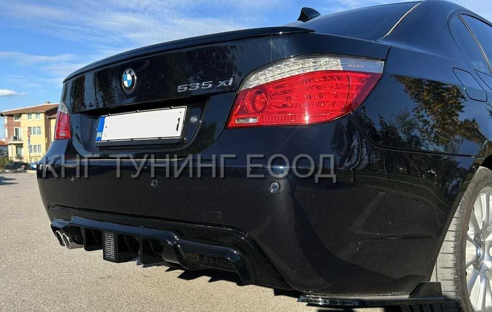 бмв е60 е61 дифузьор ляв изход / добавка за задна броня за bmw e60 e61