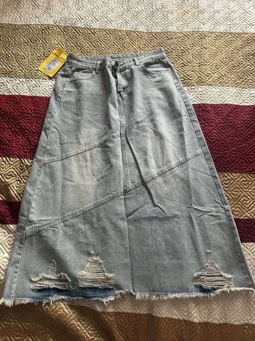Новая джинсовая юбка 3XL