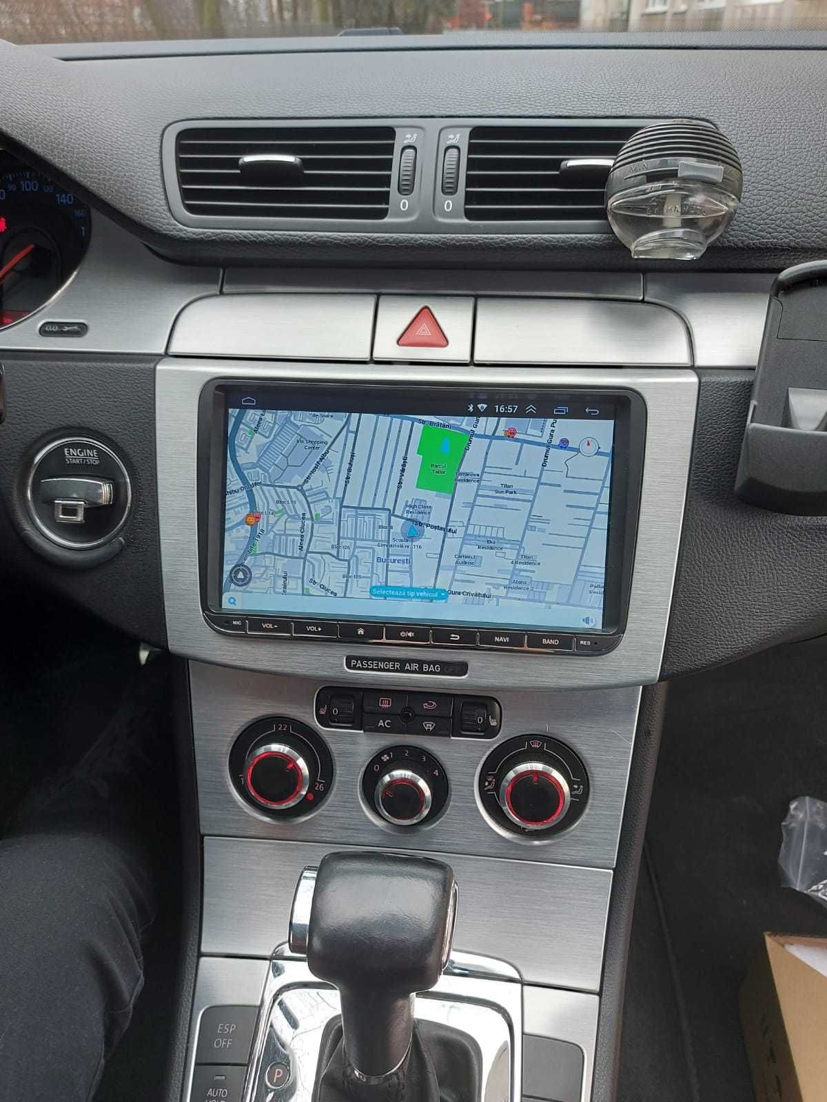 Navigatie Android 4/8 GB Passat Golf Skoda Waze YouTube GPS BT