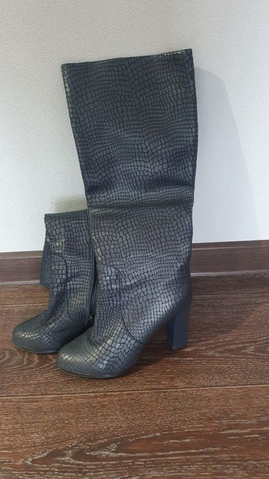 Сапоги синие демисезонные