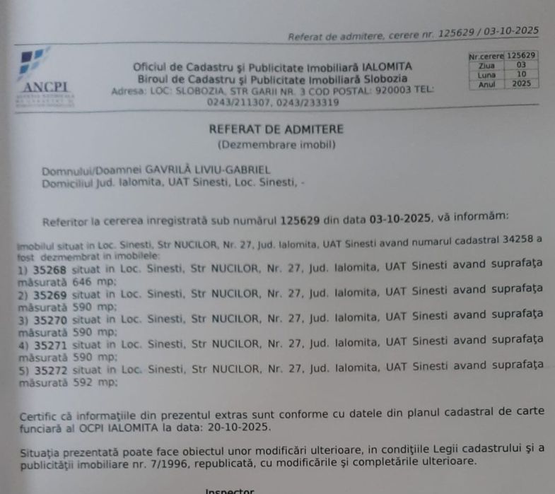 Loturi teren intravilan