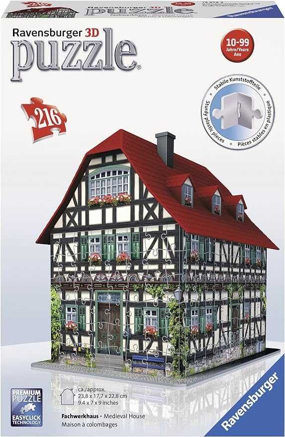 Ravensburger 3D пъзел Дървена къща-нощна версия, 12572
