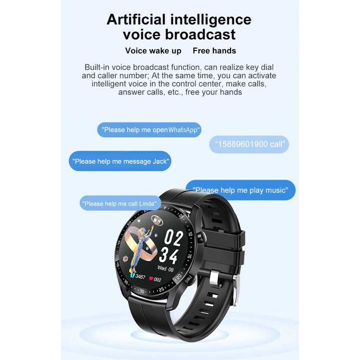 Ceas Smartwatch Elegant si Bratara Fitness 1.3 Display IPS Full Touch