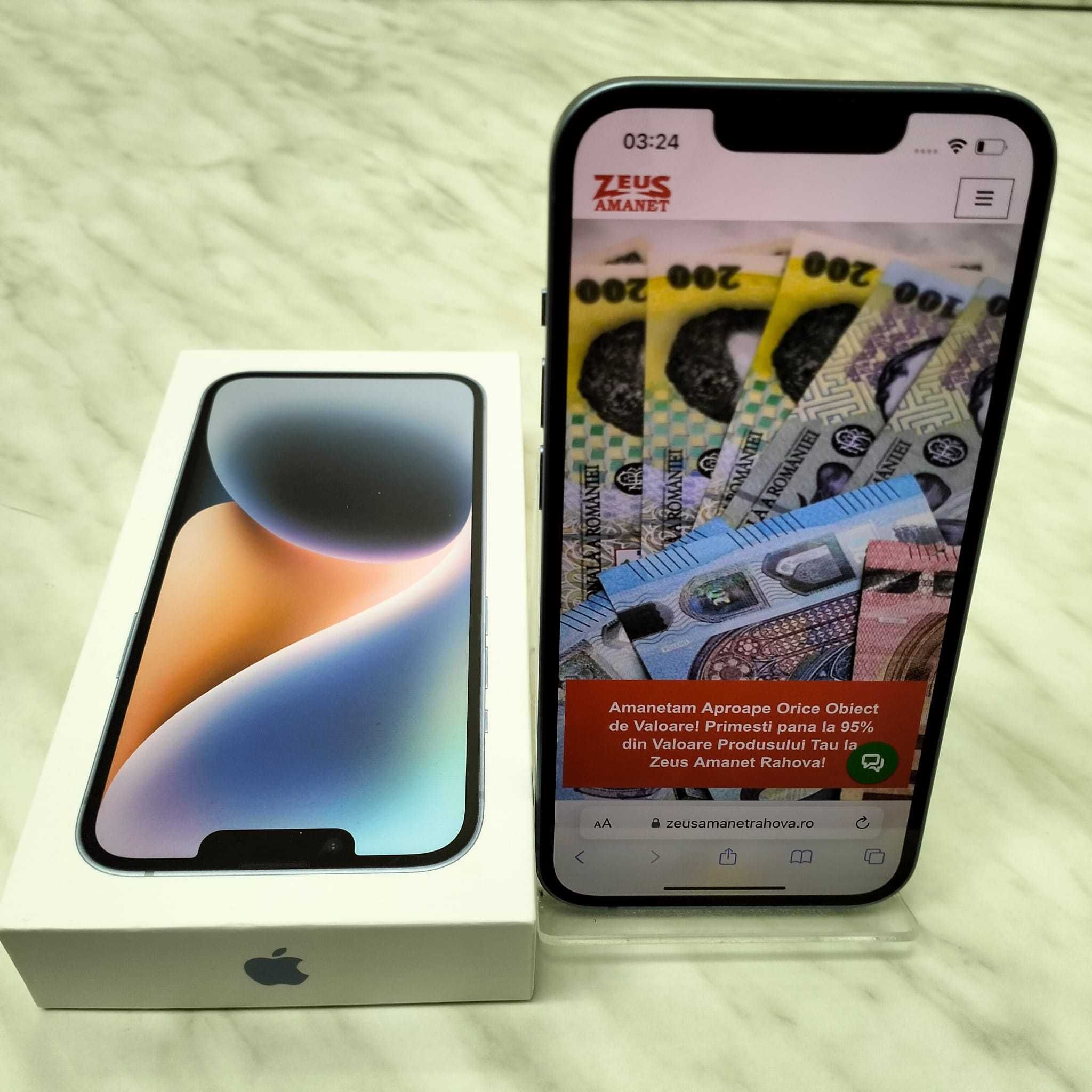 Telefon Apple iPhone 14 Blue 128GB la Cutie 88% bat Zeus Amanet 29074