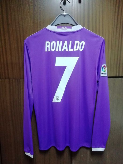 Real Madrid Ronaldo Away 2016 2017 Adidas Long Sleeve L/S Jersey Shirt
