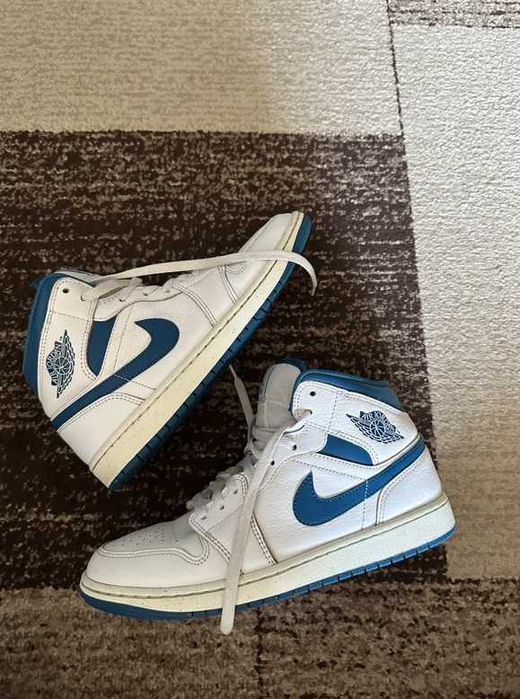 Nike Air Jordan 1 Mid alb-albastru