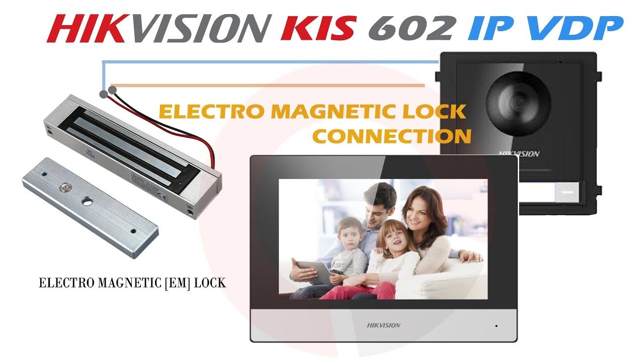 IP Видеодомофон HIKVISION DS-KIS602  + э.магнитные замок 3 ключ