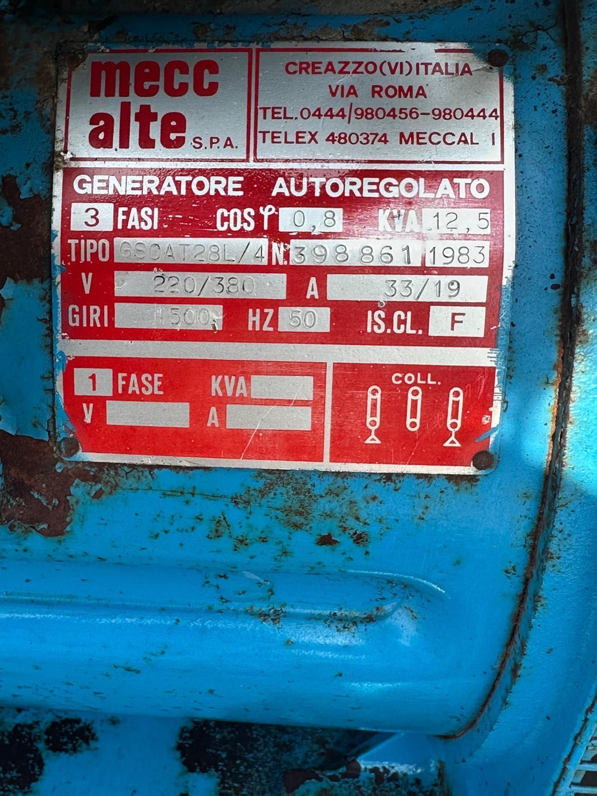 Generator cardan 12,5 kw