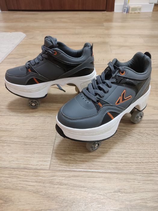 Маратонки със сгъваеми кънки