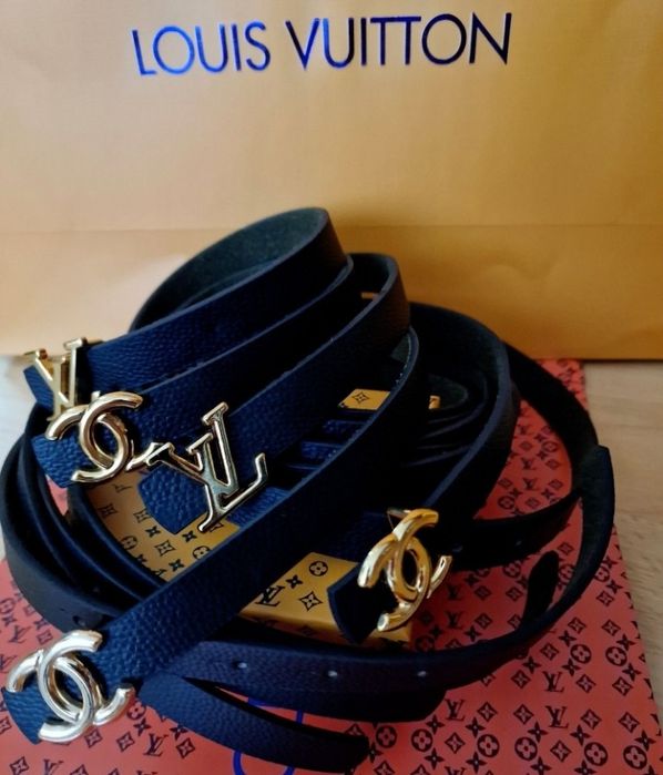 Curele inguste damă,super model, logo metalic auriu