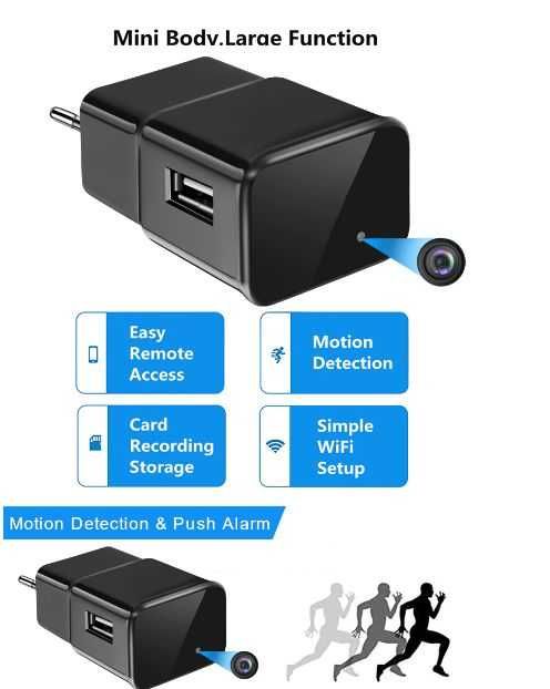 Camera ascunsa incarcator 1080p Wifi Camera Full HD USB Camera