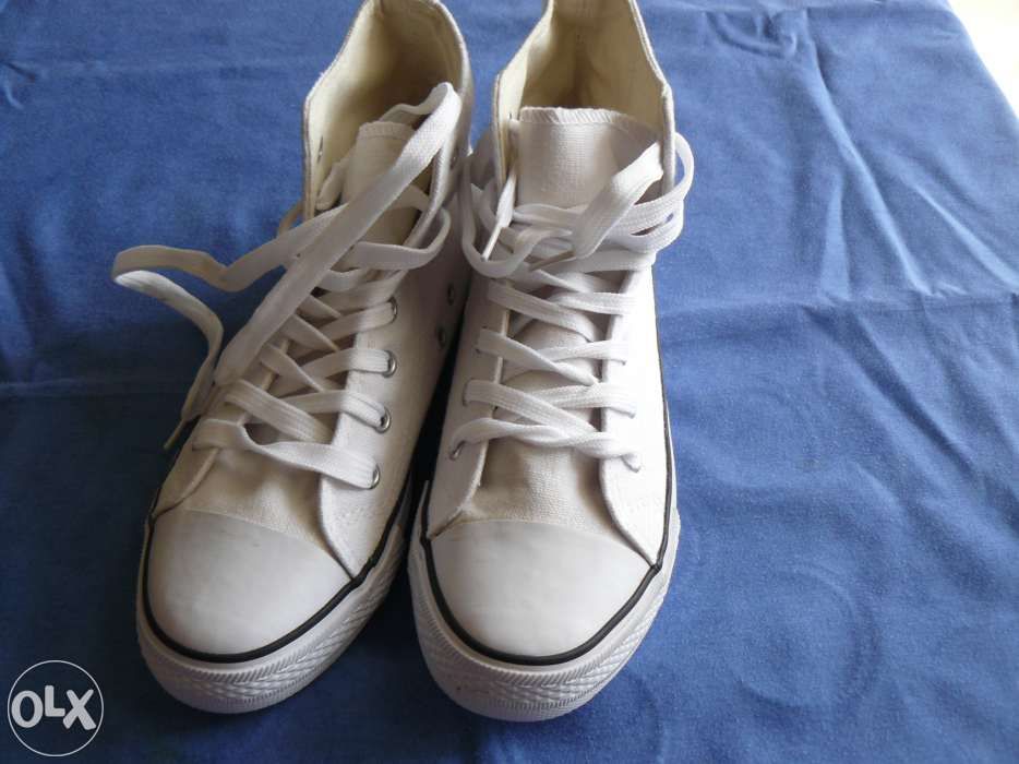 Tenisi cu Glezna/Bascheti, Unisex "DUFFY" Albi,Spania,Noi Fara Cutie